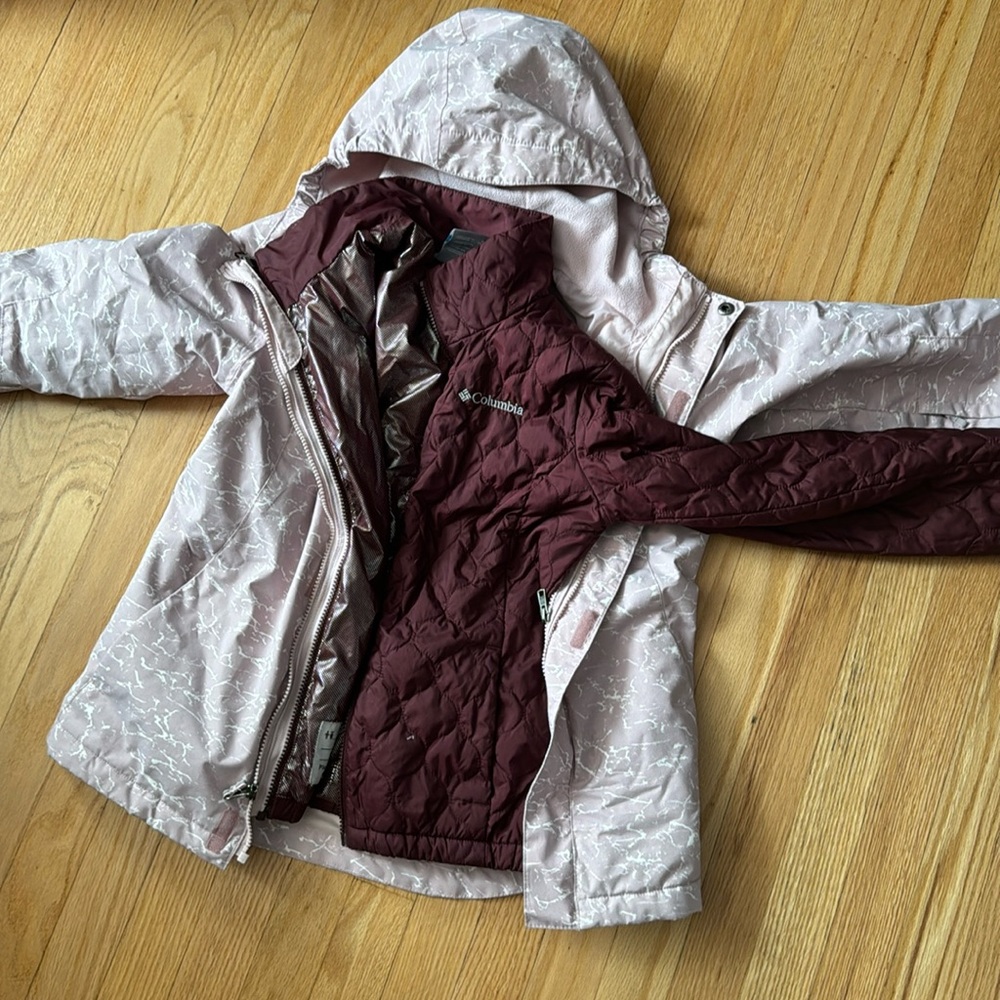 Columbia kids ski jacket with zip out lining